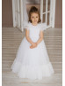 Cute Dotted Tulle Flower Girl Dress